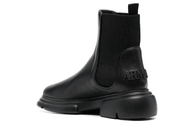 (W) Emporio Armani Leather Chelsea Boot 'Black' 圖 4