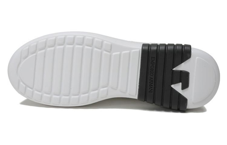 (W) Emporio Armani Leather Eagle Print Thick Sole Sneakers 'White' 圖 6