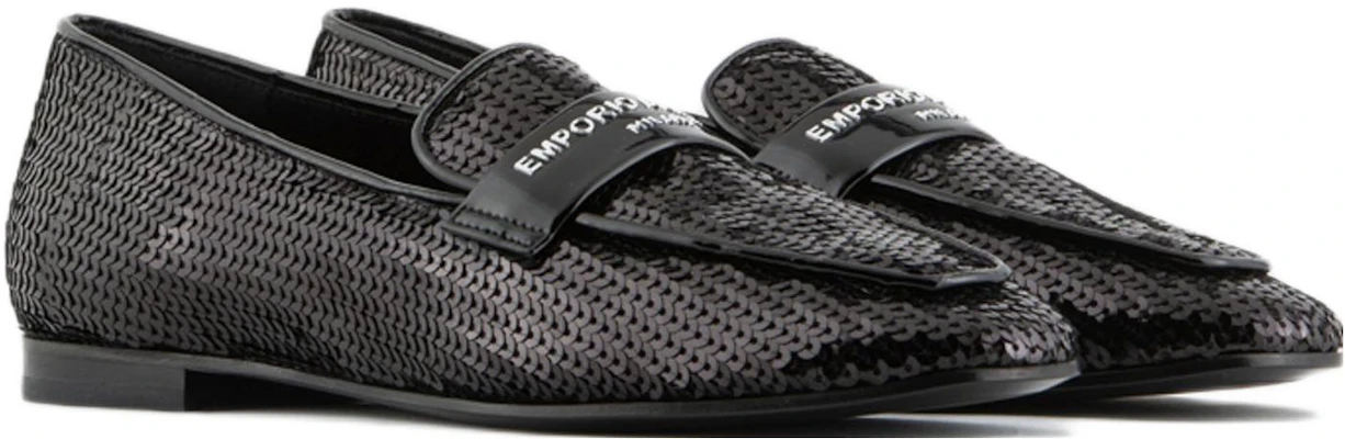 (W) Emporio Armani Cuir Plat ''Sequins Noirs'' X3A100XN7491K001 Order (W) Emporio Armani Cuir Plat ''Sequins Noirs'' X3A100XN7491K001
