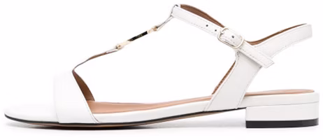 (Women) Emporio Armani Leather Flat Sandal 'White' X3P640XF43800001 (Women) Emporio Armani Leather Flat Sandal 'White' X3P640XF43800001