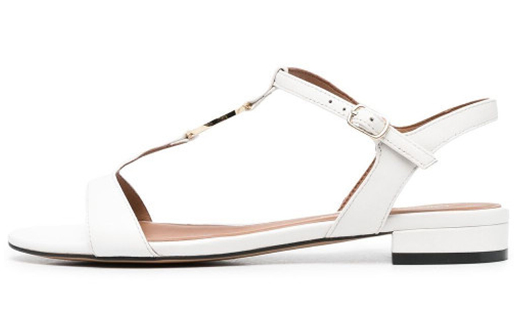 (Women) Emporio Armani Leather Flat Sandal 'White' X3P640XF43800001