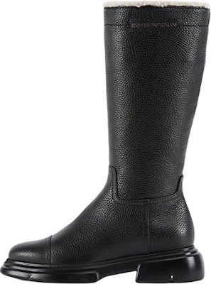 (Women) Emporio Armani Leather High-Top 'Black Deer Pattern' X3O213XF538100002 Buy (Women) Emporio Armani Leather High-Top 'Black Deer Pattern' X3O213XF538100002