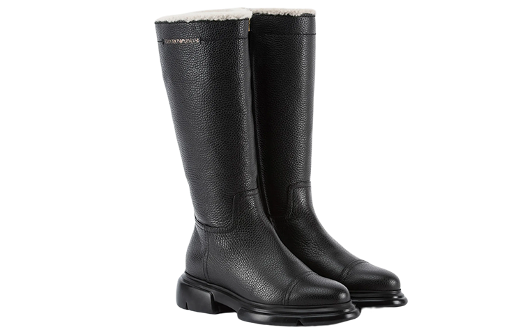 Lookbook (W) 安普里奥·阿玛尼 黑色鹿纹皮革高帮鞋 X3O213XF538100002