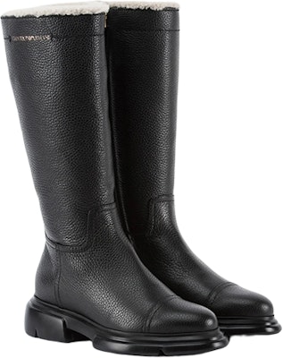 (Women) Emporio Armani Leather High-Top 'Black Deer Pattern' X3O213XF538100002 Lookbook (Women) Emporio Armani Leather High-Top 'Black Deer Pattern' X3O213XF538100002