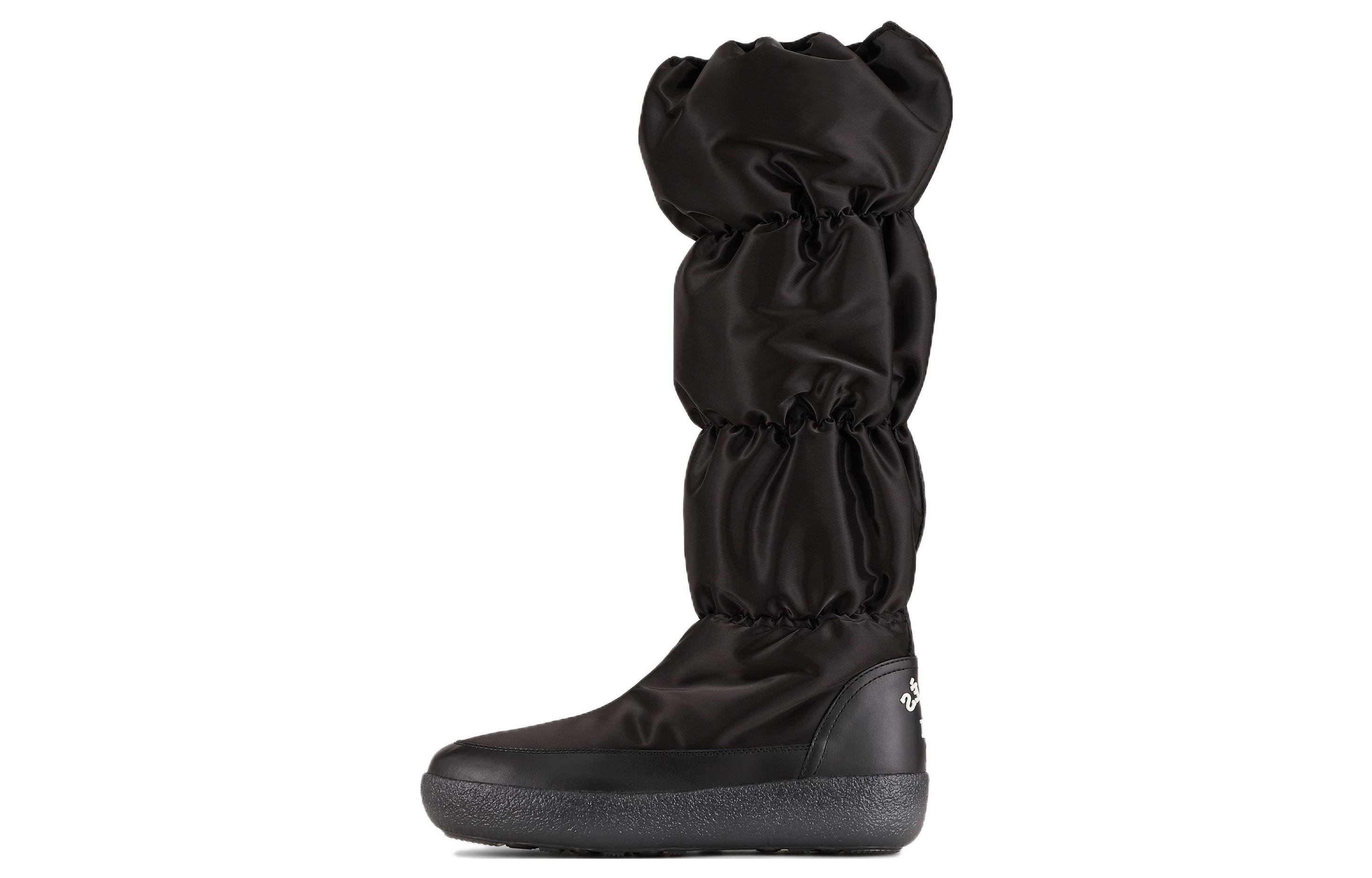 (W) Emporio Armani Leather High-Top Boot 'Black'