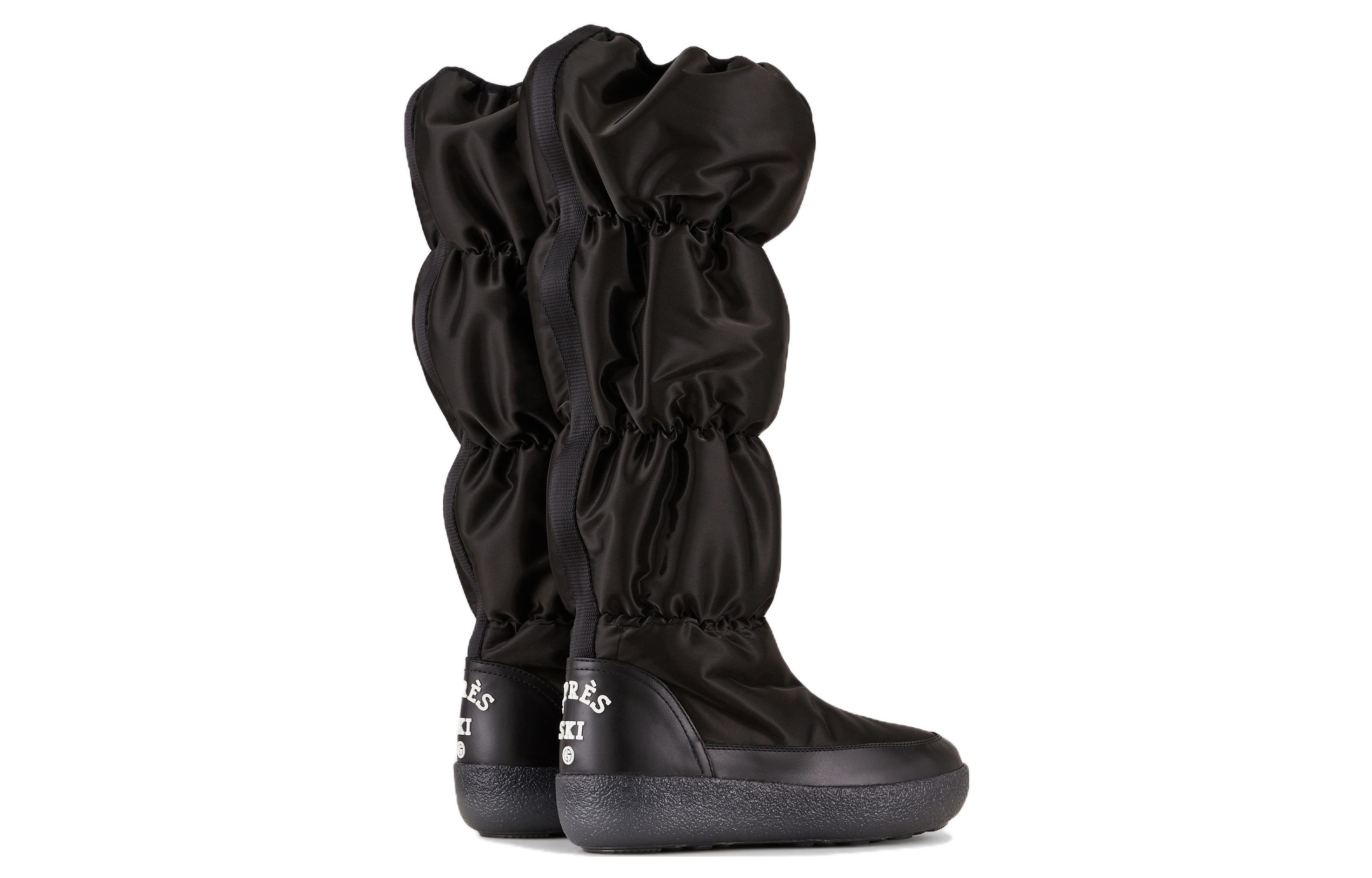 (W) Emporio Armani Leather High-Top Boot 'Black' 圖 4