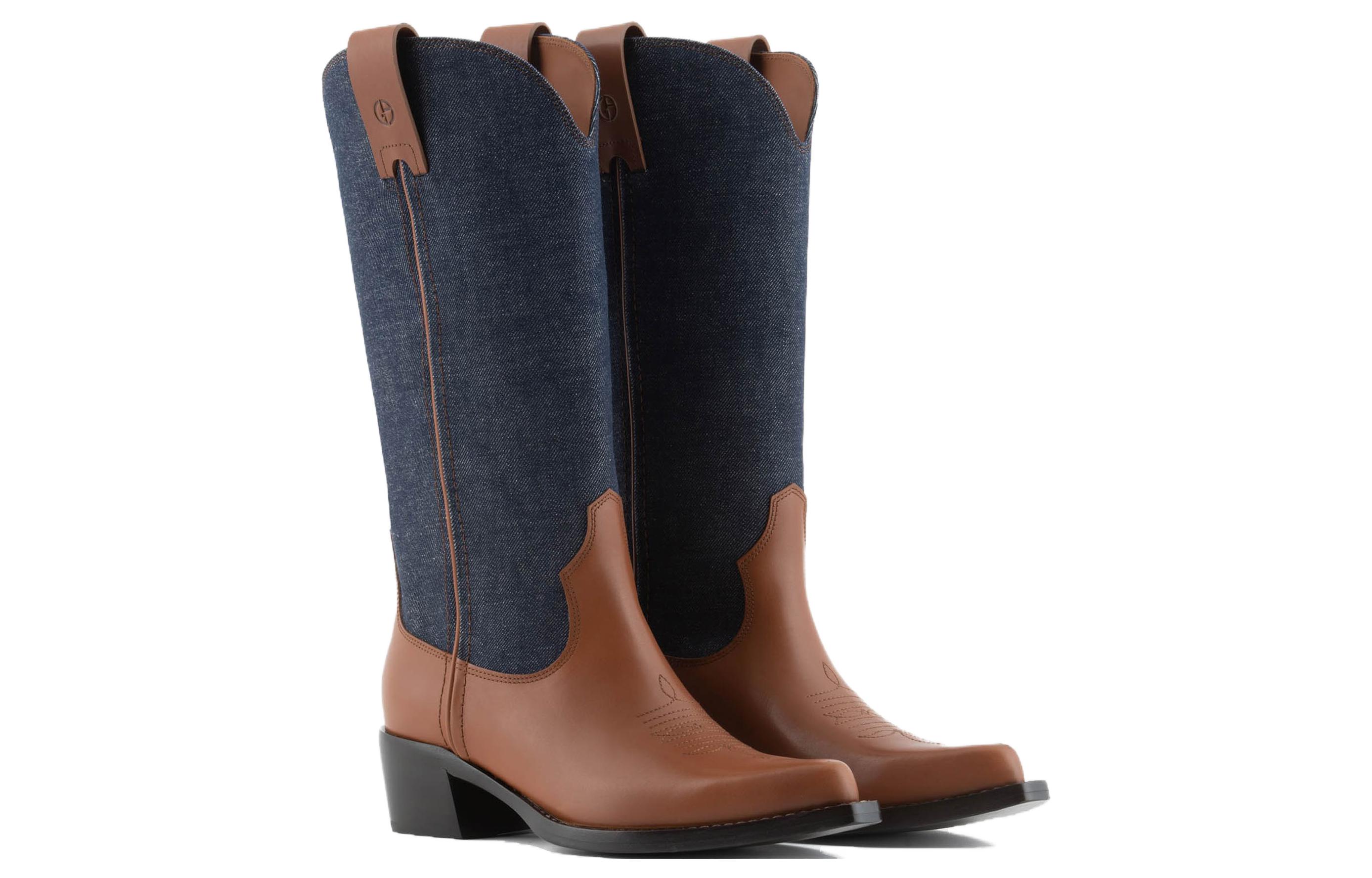 (W) Emporio Armani Leather High-Top Boot 'Denim Blue' 圖 2