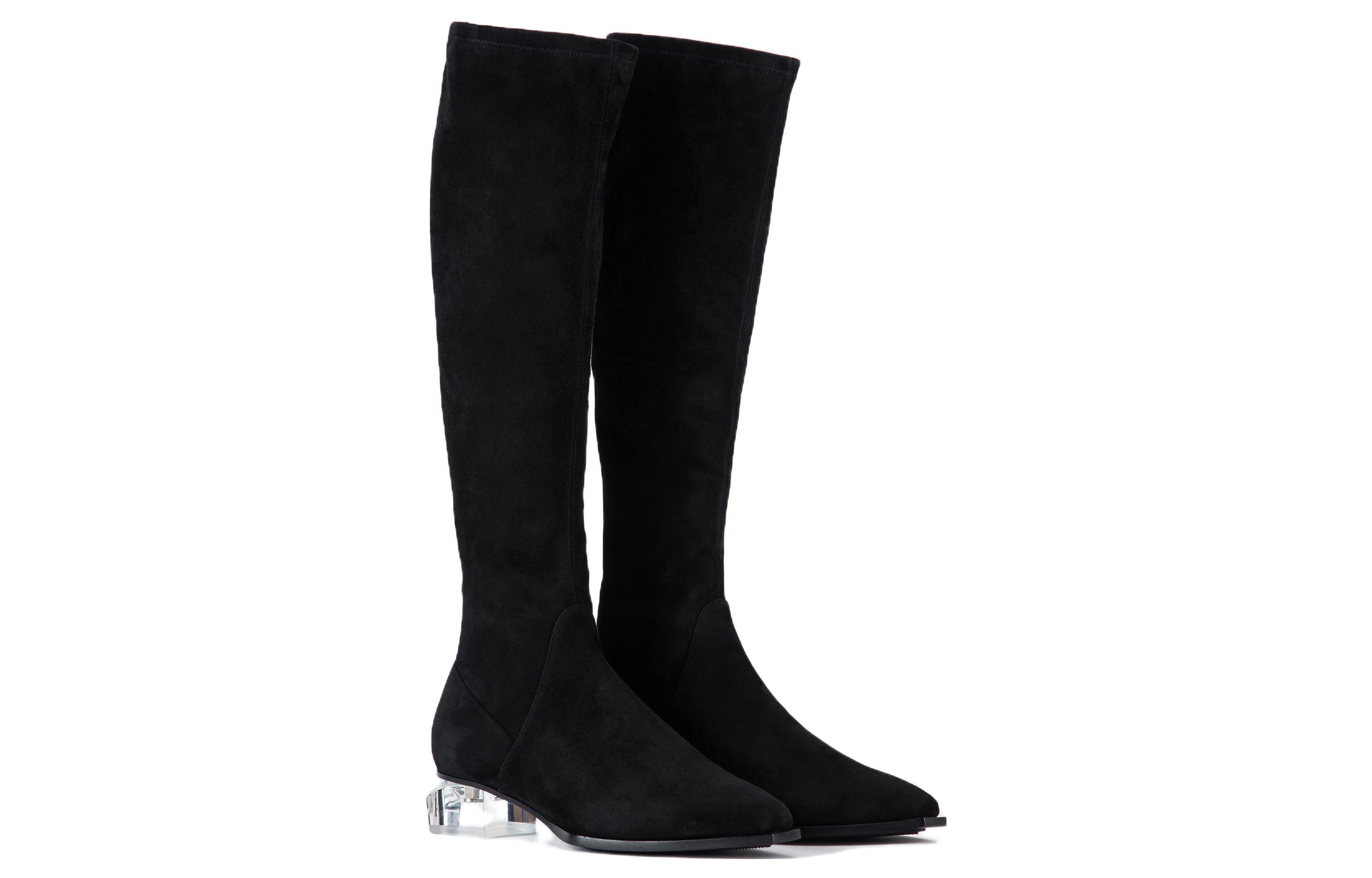 (W) Emporio Armani Leather High-Top Boots 'Black Zip' 圖 3