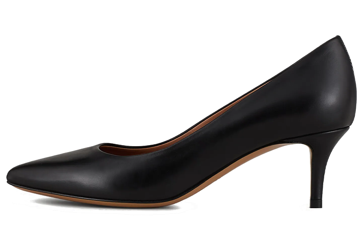 (W) Emporio Armani Leather High Heel 'Black'