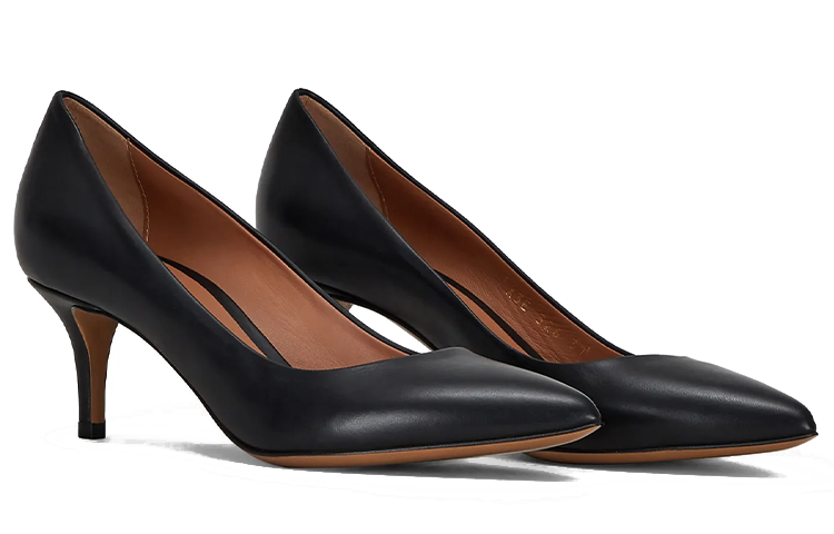 (W) Emporio Armani Leather High Heel 'Black' 圖 2