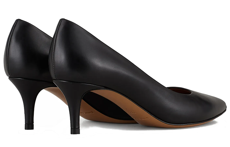 (W) Emporio Armani Leather High Heel 'Black' 圖 3