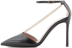 (Women) Emporio Armani Leather Kitten Heel Pumps 'Black Buckle' X1F183XF491100002 (Women) Emporio Armani Leather Kitten Heel Pumps 'Black Buckle' X1F183XF491100002