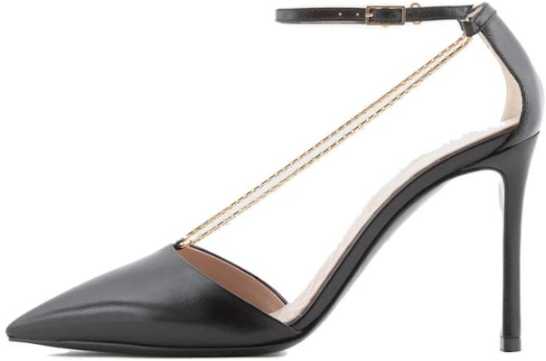 (Women) Emporio Armani Leather Kitten Heel Pumps 'Black Buckle' X1F183XF491100002 Buy (Women) Emporio Armani Leather Kitten Heel Pumps 'Black Buckle' X1F183XF491100002