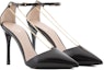 Order (Women) Emporio Armani Leather Kitten Heel Pumps 'Black Buckle' X1F183XF491100002