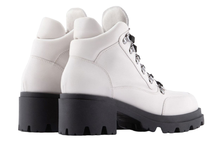 (W) Emporio Armani Leather Lace-Up 'White Mountain Boot' 圖 3