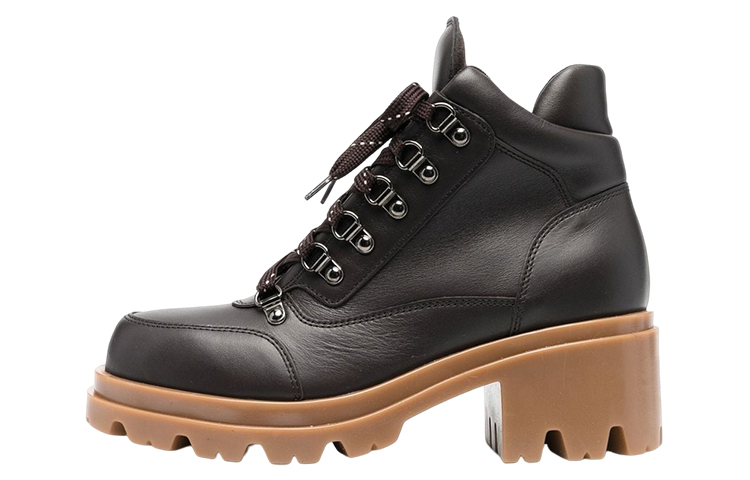 (Women) Emporio Armani Leather Lace-Up Boot 'Fashion Brown' X3M352XF68800003