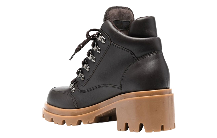 (W) Emporio Armani Leather Lace-Up Boot 'Fashion Brown' 圖 4