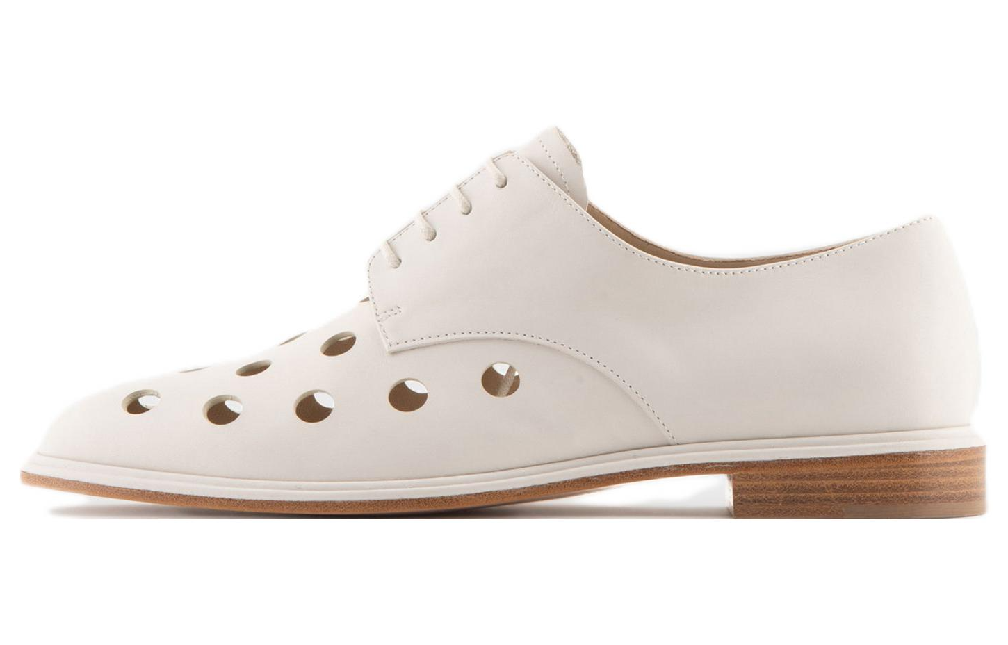 (Women) Emporio Armani Leather Lace-Up Flat 'White' X1C229XF562100809