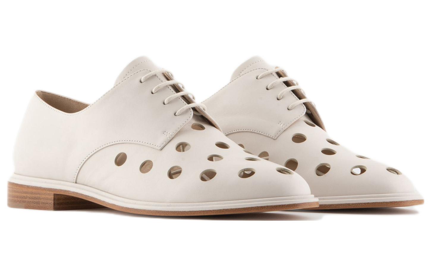 Lookbook (W) Emporio Armani Zapatos Planos de Cuero Cordones 'Blancos' X1C229XF562100809