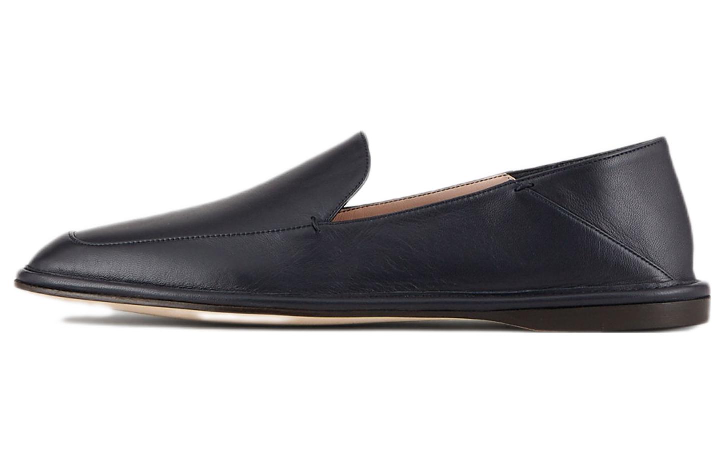 (W) Emporio Armani Leather Loafer 'Black'