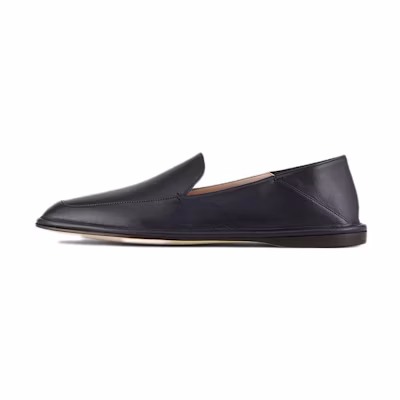 (W) Emporio Armani Leather Loafer 'Black'
