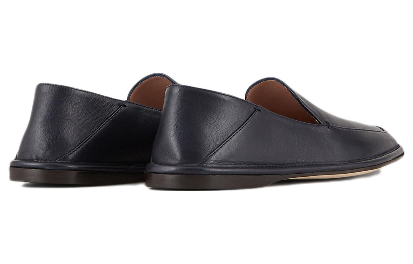 (W) Emporio Armani Leather Loafer 'Black' 圖 4