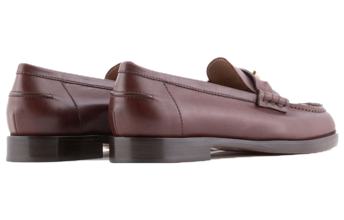(W) Emporio Armani Leather Loafer 'Brown' 圖 4