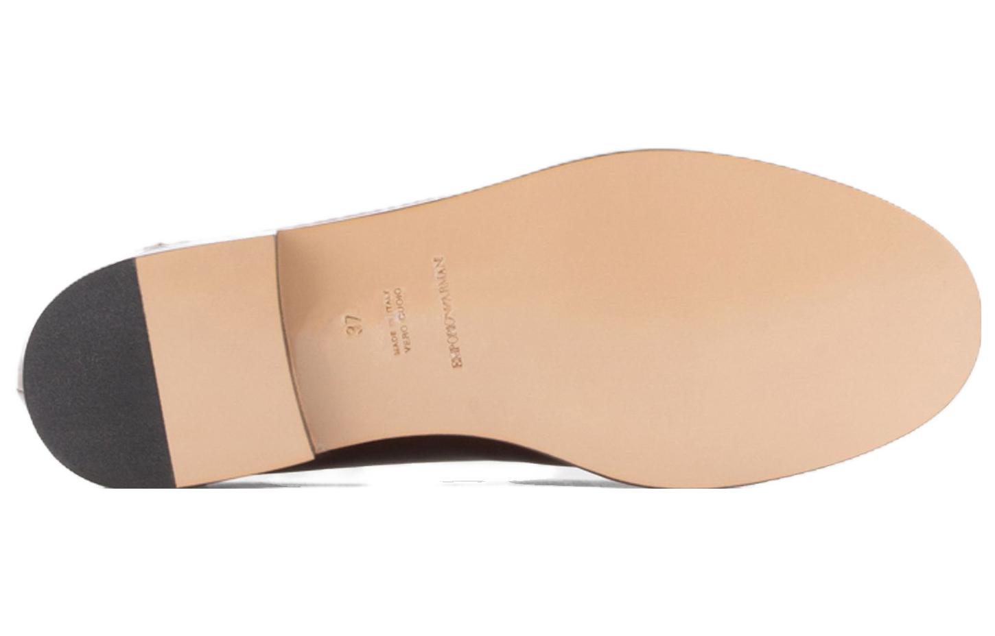 (W) Emporio Armani Leather Loafer 'Brown' 圖 5