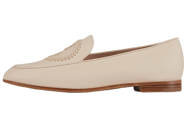 Buy (W) 安普里奥·阿玛尼皮革乐福鞋‘裸色标志刺绣’ X1A079XF417100108