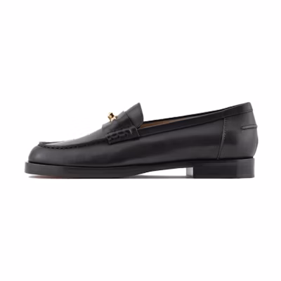 (W) Emporio Armani Leather Loafer Low 'Black'