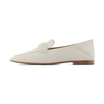 (W) Emporio Armani Leather Loafers 'White Logo'