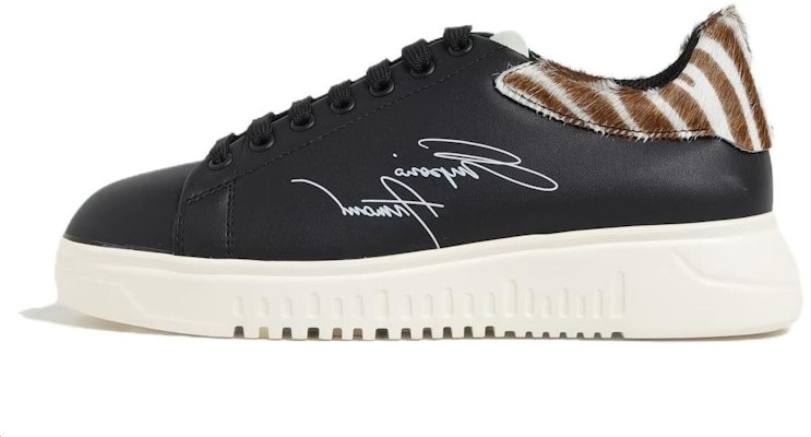 (Women) Emporio Armani Leather Low-Top Sneaker 'Black Comfort Fashion' X3X024XN3881R298 Buy (Women) Emporio Armani Leather Low-Top Sneaker 'Black Comfort Fashion' X3X024XN3881R298