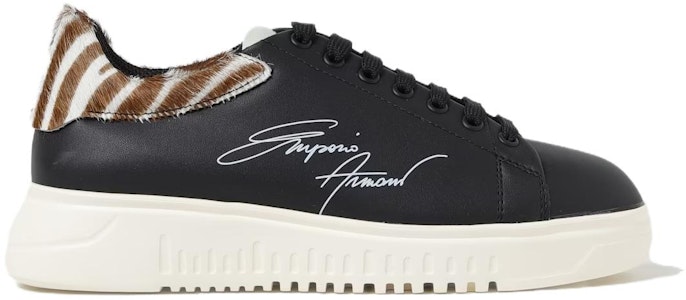 (W) 阿玛尼低帮真皮运动鞋'黑色舒适时尚' X3X024XN3881R298 Order (W) 阿玛尼低帮真皮运动鞋'黑色舒适时尚' X3X024XN3881R298