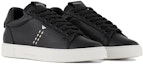 Order (W) Emporio Armani 黑色铆钉穿孔皮革低帮运动鞋 X3X162XN853N763