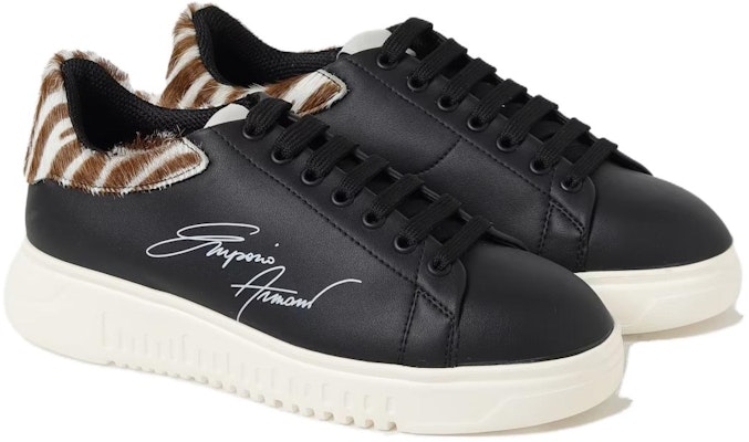 (Women) Emporio Armani Leather Low-Top Sneaker 'Black Comfort Fashion' X3X024XN3881R298 Lookbook (Women) Emporio Armani Leather Low-Top Sneaker 'Black Comfort Fashion' X3X024XN3881R298