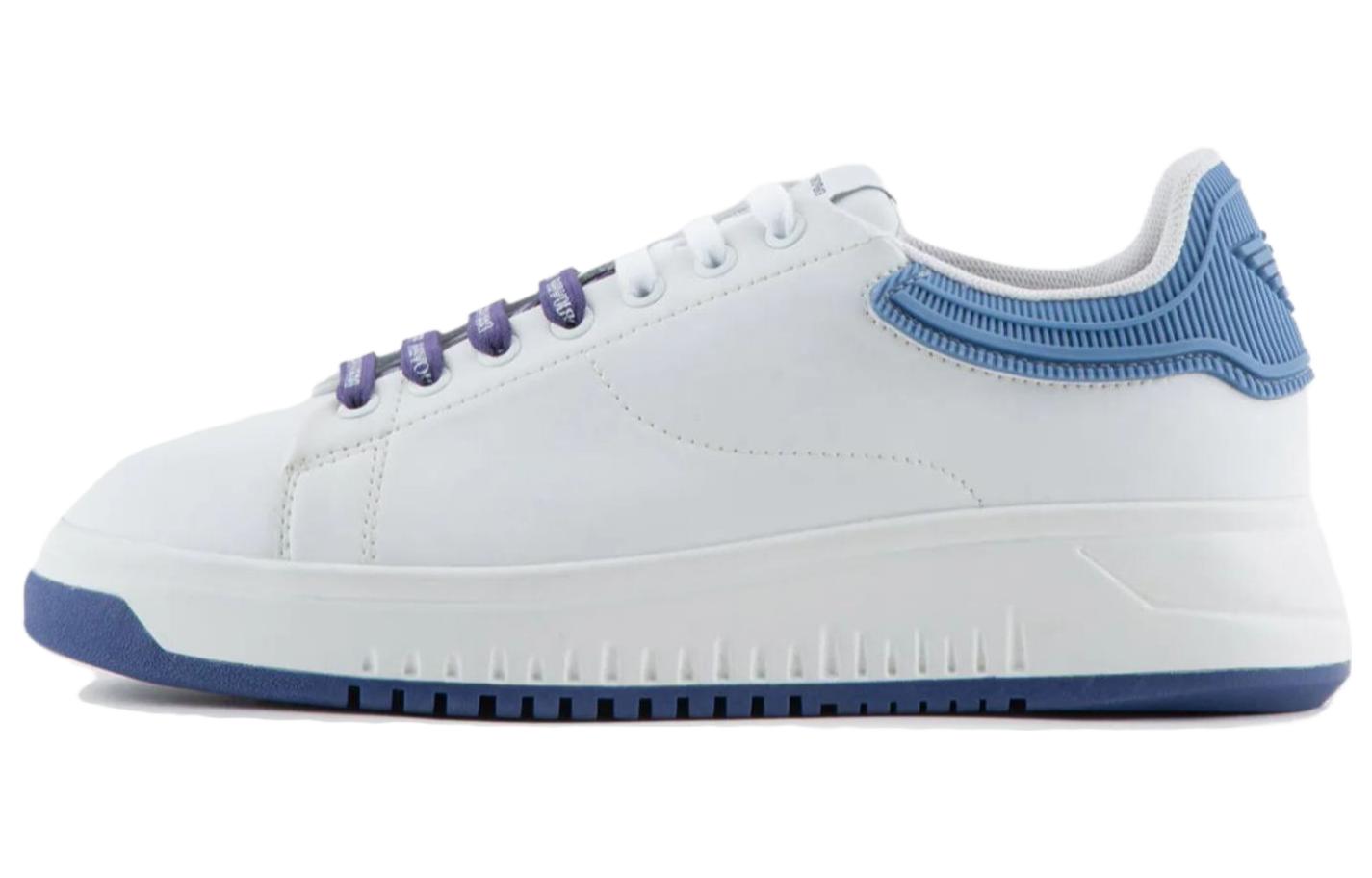 (W) Emporio Armani Leather Low-Top Sneaker 'Sky Blue'