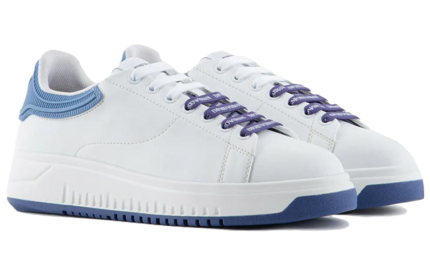 (W) Emporio Armani Leather Low-Top Sneaker 'Sky Blue' 圖 2