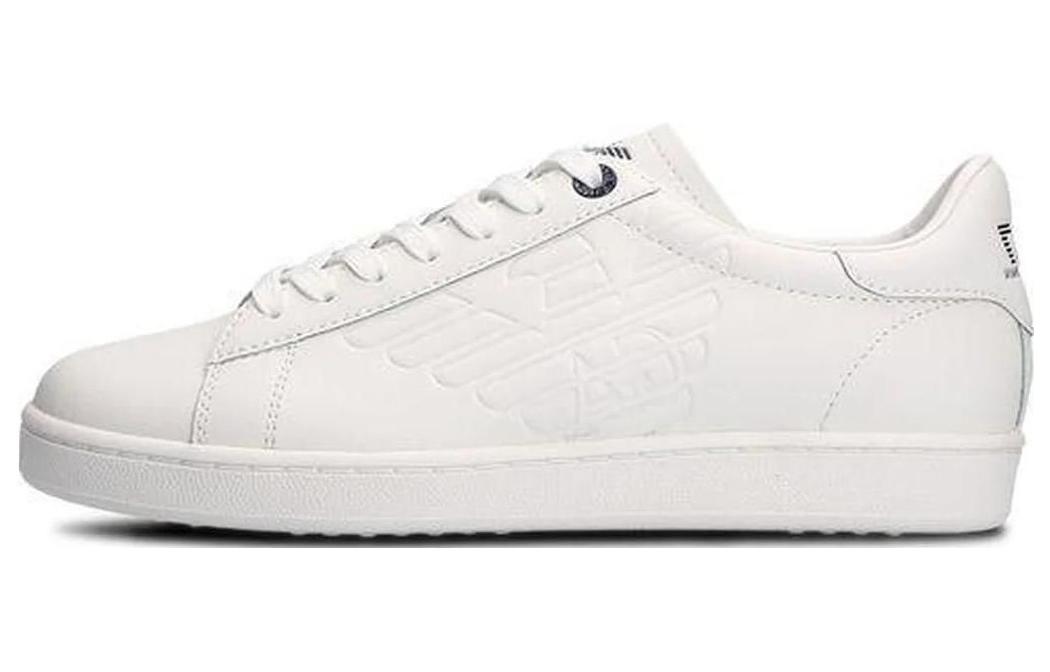 (W) Emporio Armani Leather Low-Top Sneaker 'White Fashion Casual'