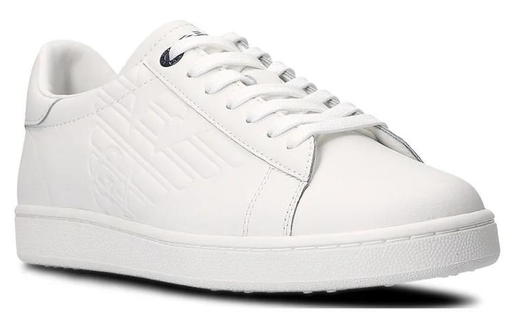(W) Emporio Armani Leather Low-Top Sneaker 'White Fashion Casual' 圖 4
