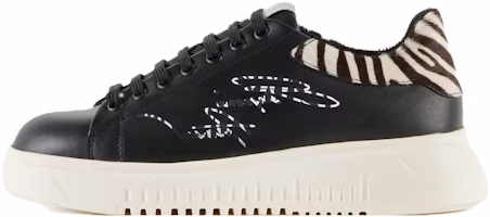 (Women) Emporio Armani Leather Low-Top Sneaker 'Black Comfort Fashion' X3X024XN3881R298 (Women) Emporio Armani Leather Low-Top Sneaker 'Black Comfort Fashion' X3X024XN3881R298