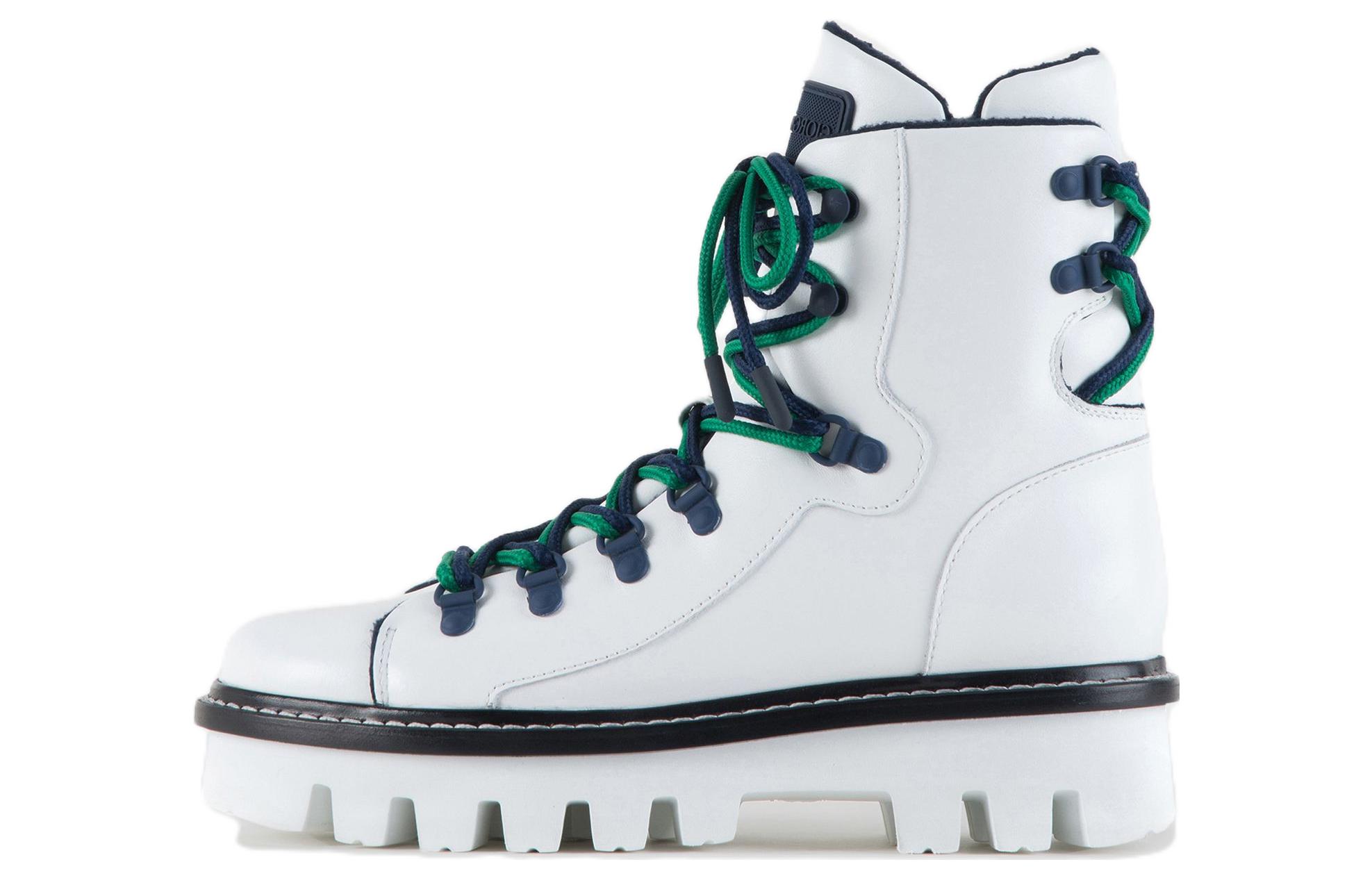 (Women) Emporio Armani Leather Platform Lace-Up Bootie 'White Fashion' X1M394XF435100001