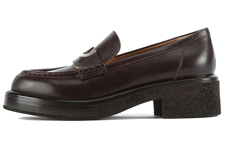 (Women) Emporio Armani Leather Platform Loafer 'Brown' X3A087XF267100233