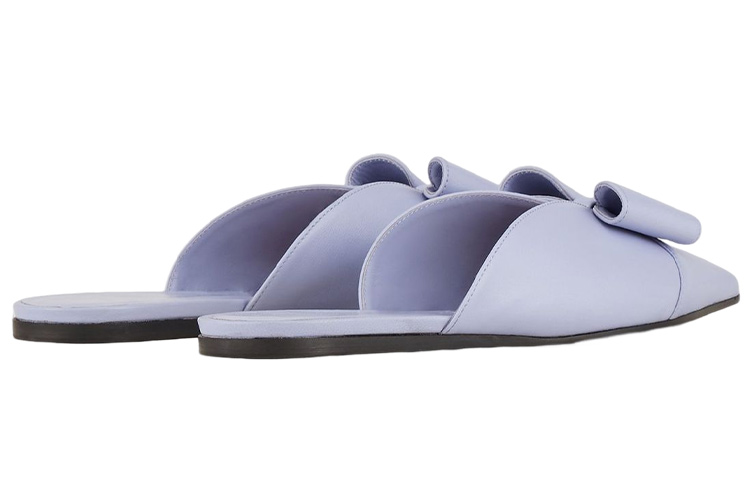 (W) Emporio Armani Leather Pointed-Toe Flats 'Purple Bow' 圖 4