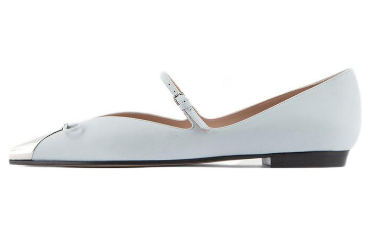 (Women) Emporio Armani Leather Pointed Flat 'Blue' X3D277XF271100033