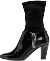 (Women) Emporio Armani Leather Pointed Toe Slip-On Ankle Boot 'Black' X3N148XM597K001 (Women) Emporio Armani Leather Pointed Toe Slip-On Ankle Boot 'Black' X3N148XM597K001