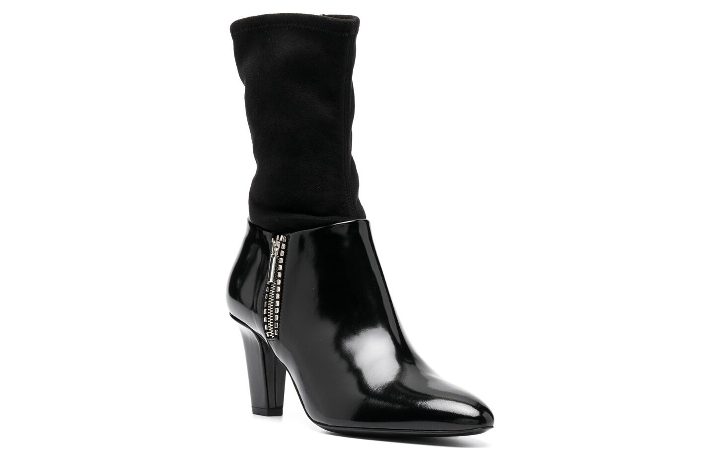 Order (Women) Emporio Armani Leather Pointed Toe Slip-On Ankle Boot 'Black' X3N148XM597K001