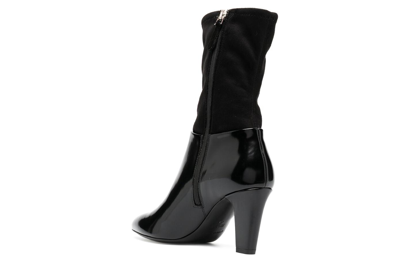 Lookbook (Women) Emporio Armani Leather Pointed Toe Slip-On Ankle Boot 'Black' X3N148XM597K001