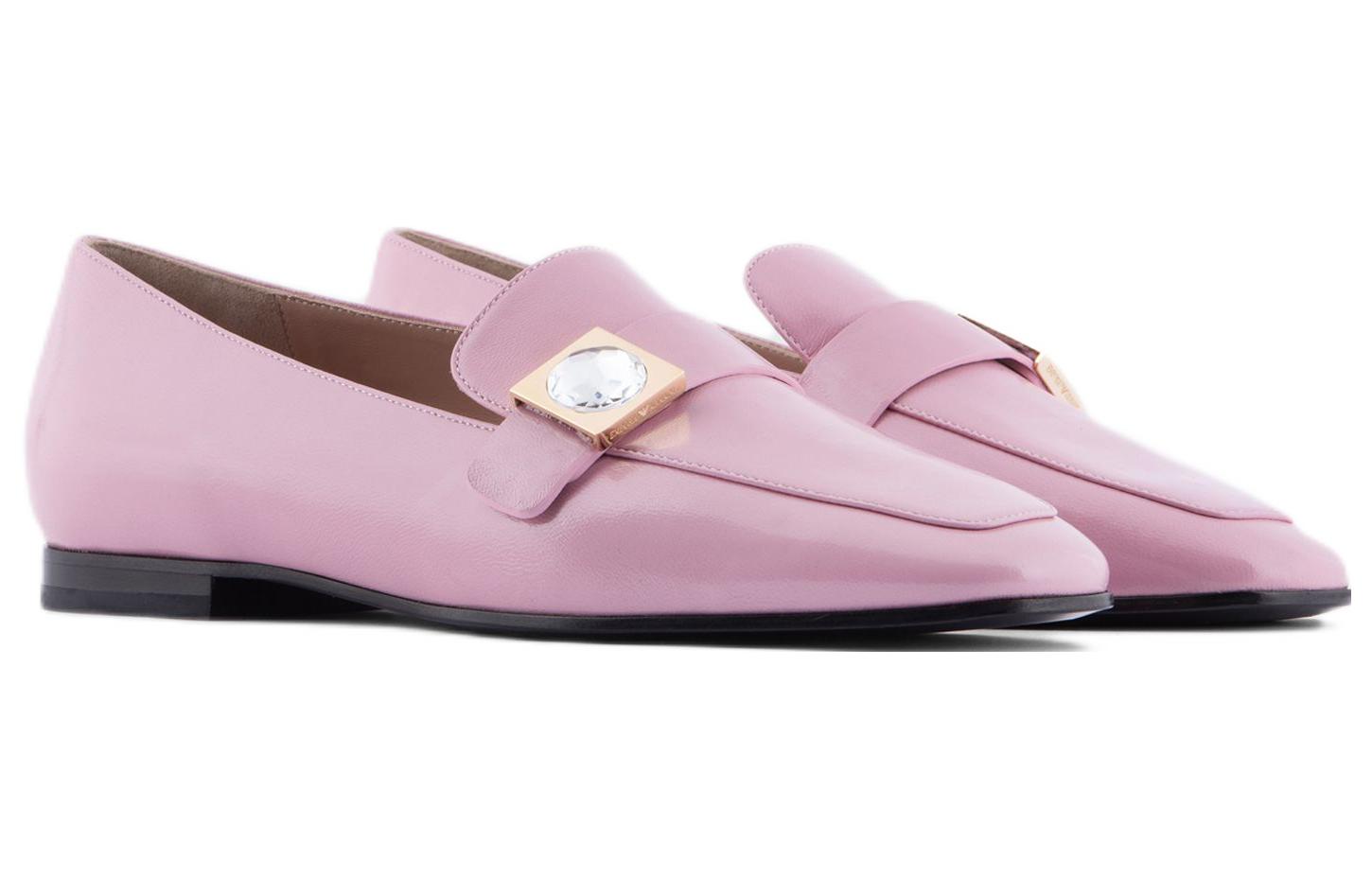 (W) Emporio Armani Leather Round-Toe Flat 'Pink' 圖 2
