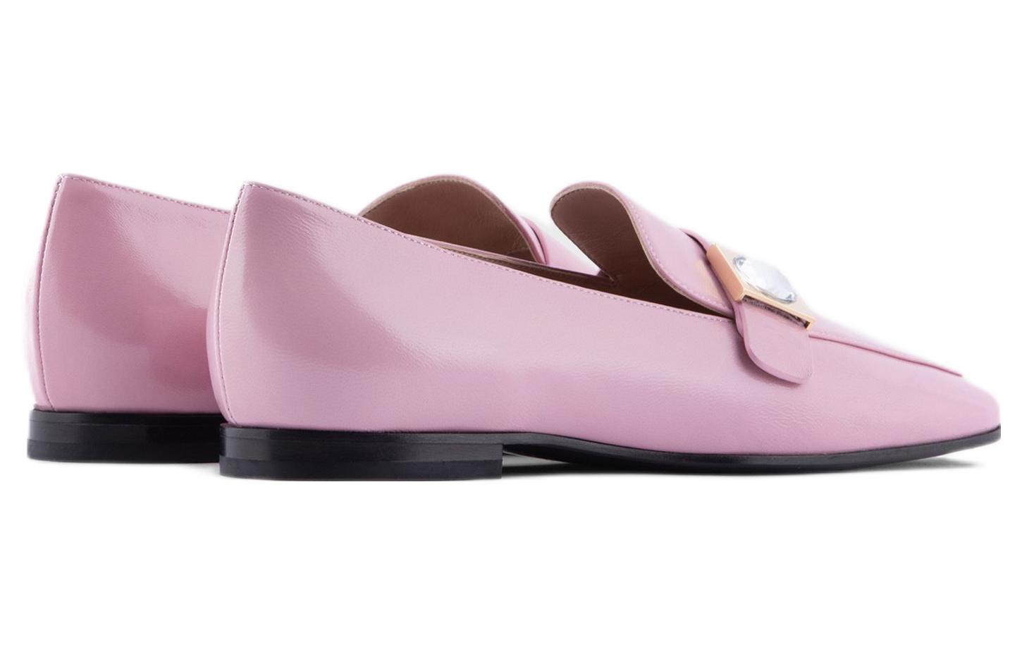 (W) Emporio Armani Leather Round-Toe Flat 'Pink' 圖 3