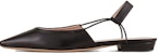 (W) Emporio Armani Kasut Kulit Slip-On Flat 'Keselesaan Hitam' X1D320XF491100002